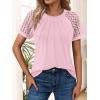 imageAUTOMET Womens Summer Tops Spring Shirts Trendy Vacation Outfits Short Sleeve Business Tshirts Fashion Casual BlousesPink