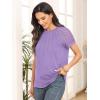 imageAUTOMET Womens Summer Tops Spring Shirts Trendy Vacation Outfits Short Sleeve Business Tshirts Fashion Casual BlousesPurple