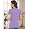 imageAUTOMET Womens Summer Tops Spring Shirts Trendy Vacation Outfits Short Sleeve Business Tshirts Fashion Casual BlousesPurple