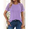 imageAUTOMET Womens Summer Tops Spring Shirts Trendy Vacation Outfits Short Sleeve Business Tshirts Fashion Casual BlousesPurple