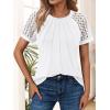 imageAUTOMET Womens Summer Tops Spring Shirts Trendy Vacation Outfits Short Sleeve Business Tshirts Fashion Casual BlousesWhite