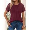 imageAUTOMET Womens Summer Tops Spring Shirts Trendy Vacation Outfits Short Sleeve Business Tshirts Fashion Casual BlousesWinered
