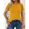 imageAUTOMET Womens Summer Tops Spring Shirts Trendy Vacation Outfits Short Sleeve Business Tshirts Fashion Casual BlousesYellow