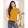imageAUTOMET Womens Summer Tops Spring Shirts Trendy Vacation Outfits Short Sleeve Business Tshirts Fashion Casual BlousesYellow