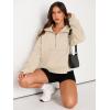 imageAUTOMET Womens Sweatshirts Half Zip Cropped Pullover Fleece Quarter Zipper Hoodies 2025 Fall Fashion Outfits ClothesApricot