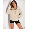 imageAUTOMET Womens Sweatshirts Half Zip Cropped Pullover Fleece Quarter Zipper Hoodies 2025 Fall Fashion Outfits ClothesApricot