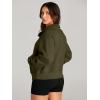imageAUTOMET Womens Sweatshirts Half Zip Cropped Pullover Fleece Quarter Zipper Hoodies 2025 Fall Fashion Outfits ClothesArmygreen