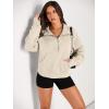 imageAUTOMET Womens Sweatshirts Half Zip Cropped Pullover Fleece Quarter Zipper Hoodies 2025 Fall Fashion Outfits ClothesBeige