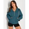 imageAUTOMET Womens Sweatshirts Half Zip Cropped Pullover Fleece Quarter Zipper Hoodies 2025 Fall Fashion Outfits ClothesBluegreen