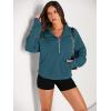 imageAUTOMET Womens Sweatshirts Half Zip Cropped Pullover Fleece Quarter Zipper Hoodies 2025 Fall Fashion Outfits ClothesBluegreen
