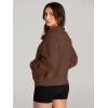 imageAUTOMET Womens Sweatshirts Half Zip Cropped Pullover Fleece Quarter Zipper Hoodies 2025 Fall Fashion Outfits ClothesBrown