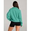 imageAUTOMET Womens Sweatshirts Half Zip Cropped Pullover Fleece Quarter Zipper Hoodies 2025 Fall Fashion Outfits ClothesCyan