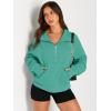 imageAUTOMET Womens Sweatshirts Half Zip Cropped Pullover Fleece Quarter Zipper Hoodies 2025 Fall Fashion Outfits ClothesCyan