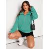 imageAUTOMET Womens Sweatshirts Half Zip Cropped Pullover Fleece Quarter Zipper Hoodies 2025 Fall Fashion Outfits ClothesCyan