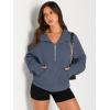 imageAUTOMET Womens Sweatshirts Half Zip Cropped Pullover Fleece Quarter Zipper Hoodies 2025 Fall Fashion Outfits ClothesGreyblue