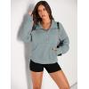 imageAUTOMET Womens Sweatshirts Half Zip Cropped Pullover Fleece Quarter Zipper Hoodies 2025 Fall Fashion Outfits ClothesGreygreen