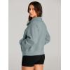 imageAUTOMET Womens Sweatshirts Half Zip Cropped Pullover Fleece Quarter Zipper Hoodies 2025 Fall Fashion Outfits ClothesGreygreen