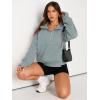 imageAUTOMET Womens Sweatshirts Half Zip Cropped Pullover Fleece Quarter Zipper Hoodies 2025 Fall Fashion Outfits ClothesGreygreen