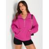 imageAUTOMET Womens Sweatshirts Half Zip Cropped Pullover Fleece Quarter Zipper Hoodies 2025 Fall Fashion Outfits ClothesHotpink