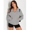imageAUTOMET Womens Sweatshirts Half Zip Cropped Pullover Fleece Quarter Zipper Hoodies 2025 Fall Fashion Outfits ClothesLight Grey