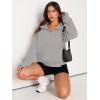 imageAUTOMET Womens Sweatshirts Half Zip Cropped Pullover Fleece Quarter Zipper Hoodies 2025 Fall Fashion Outfits ClothesLight Grey