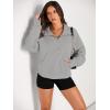imageAUTOMET Womens Sweatshirts Half Zip Cropped Pullover Fleece Quarter Zipper Hoodies 2025 Fall Fashion Outfits ClothesLight Grey