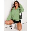 imageAUTOMET Womens Sweatshirts Half Zip Cropped Pullover Fleece Quarter Zipper Hoodies 2025 Fall Fashion Outfits ClothesLightgreen