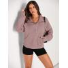 imageAUTOMET Womens Sweatshirts Half Zip Cropped Pullover Fleece Quarter Zipper Hoodies 2025 Fall Fashion Outfits ClothesNutmeg