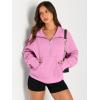 imageAUTOMET Womens Sweatshirts Half Zip Cropped Pullover Fleece Quarter Zipper Hoodies 2025 Fall Fashion Outfits ClothesPink