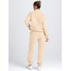 imageAUTOMET Womens Sweatsuits 2 Piece Outfits Lounge Sets Long Sleeve Half Zip Pullover and Baggy Sweatpants with PocketsApricot