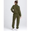 imageAUTOMET Womens Sweatsuits 2 Piece Outfits Lounge Sets Long Sleeve Half Zip Pullover and Baggy Sweatpants with PocketsArmygreen