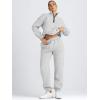 imageAUTOMET Womens Sweatsuits 2 Piece Outfits Lounge Sets Long Sleeve Half Zip Pullover and Baggy Sweatpants with PocketsGrey