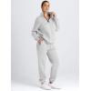 imageAUTOMET Womens Sweatsuits 2 Piece Outfits Lounge Sets Long Sleeve Half Zip Pullover and Baggy Sweatpants with PocketsGrey