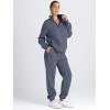 imageAUTOMET Womens Sweatsuits 2 Piece Outfits Lounge Sets Long Sleeve Half Zip Pullover and Baggy Sweatpants with PocketsGreyblue