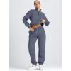 imageAUTOMET Womens Sweatsuits 2 Piece Outfits Lounge Sets Long Sleeve Half Zip Pullover and Baggy Sweatpants with PocketsGreyblue