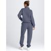 imageAUTOMET Womens Sweatsuits 2 Piece Outfits Lounge Sets Long Sleeve Half Zip Pullover and Baggy Sweatpants with PocketsGreyblue
