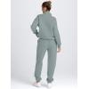 imageAUTOMET Womens Sweatsuits 2 Piece Outfits Lounge Sets Long Sleeve Half Zip Pullover and Baggy Sweatpants with PocketsGreygreen