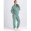 imageAUTOMET Womens Sweatsuits 2 Piece Outfits Lounge Sets Long Sleeve Half Zip Pullover and Baggy Sweatpants with PocketsLake