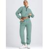 imageAUTOMET Womens Sweatsuits 2 Piece Outfits Lounge Sets Long Sleeve Half Zip Pullover and Baggy Sweatpants with PocketsLake