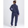 imageAUTOMET Womens Sweatsuits 2 Piece Outfits Lounge Sets Long Sleeve Half Zip Pullover and Baggy Sweatpants with PocketsNavyblue