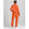 imageAUTOMET Womens Sweatsuits 2 Piece Outfits Lounge Sets Long Sleeve Half Zip Pullover and Baggy Sweatpants with PocketsOrange