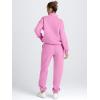 imageAUTOMET Womens Sweatsuits 2 Piece Outfits Lounge Sets Long Sleeve Half Zip Pullover and Baggy Sweatpants with PocketsPink