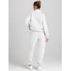 imageAUTOMET Womens Sweatsuits 2 Piece Outfits Lounge Sets Long Sleeve Half Zip Pullover and Baggy Sweatpants with PocketsWhite