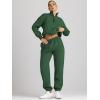 imageAUTOMET Womens Sweatsuits 2 Piece Outfits Lounge Sets Long Sleeve Half Zip Pullover and Baggy Sweatpants with PocketsXmasgreen