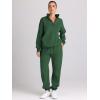 imageAUTOMET Womens Sweatsuits 2 Piece Outfits Lounge Sets Long Sleeve Half Zip Pullover and Baggy Sweatpants with PocketsXmasgreen