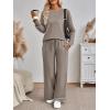 imageAUTOMET Womens Sweatsuits 2 Piece Sets Travel Outfits 2025 Fall Matching Lounge Set Oversized Sweatshirt Wide Leg PantsCoffeegrey