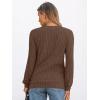 imageAUTOMET Womens V Neck Long Sleeve Shirt Fall Fashion Tops Tunic Dressy Casual Sweater Clothes Cute Trendy Work Outfits 2025Chocolatebrown