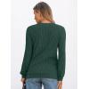imageAUTOMET Womens V Neck Long Sleeve Shirt Fall Fashion Tops Tunic Dressy Casual Sweater Clothes Cute Trendy Work Outfits 2025Deepgreen
