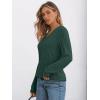 imageAUTOMET Womens V Neck Long Sleeve Shirt Fall Fashion Tops Tunic Dressy Casual Sweater Clothes Cute Trendy Work Outfits 2025Deepgreen