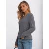 imageAUTOMET Womens V Neck Long Sleeve Shirt Fall Fashion Tops Tunic Dressy Casual Sweater Clothes Cute Trendy Work Outfits 2025Deepgrey